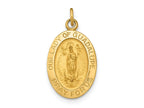 FJC Finejewelers 14 kt Yellow Gold Polished and Satin Our Lady of Guadalupe Medal Charm 19 x 11 mm