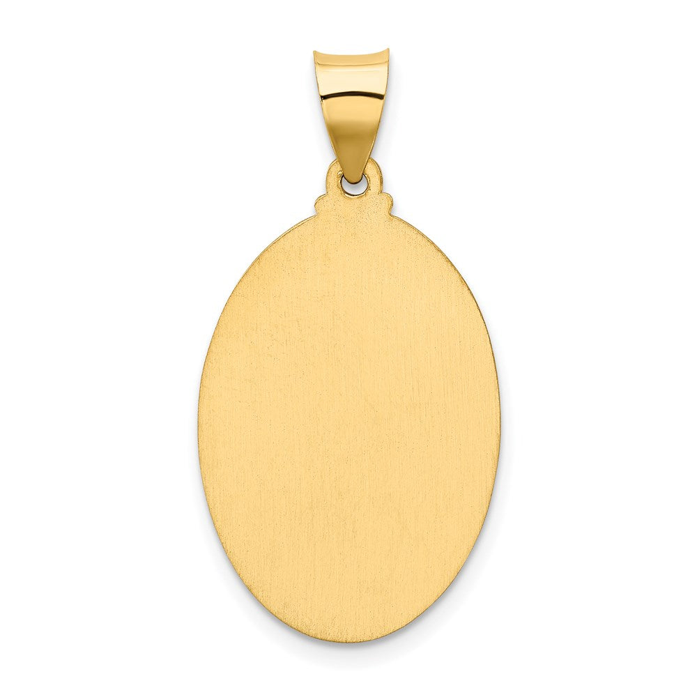 FJC Finejewelers 14 kt Yellow Gold Polished and Satin Our Lady Guadalupe Medal Hollow Charm 33 x 16 mm