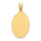 FJC Finejewelers 14 kt Yellow Gold Polished and Satin Our Lady Guadalupe Medal Hollow Charm 33 x 16 mm