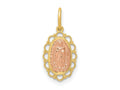 FJC Finejewelers 14 kt Two Tone Gold Guadalupe Charm 18 x 8 mm