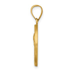 FJC Finejewelers 14 kt Yellow Gold Polished and Satin Our Lady of Sorrows Medal Hollow Charm 26 x 19 mm