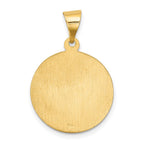 FJC Finejewelers 14 kt Yellow Gold Polished and Satin Sacred Heart of Mary Medal Hollow Charm 26 x 18 mm