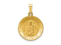 FJC Finejewelers 14 kt Yellow Gold Queen Of The Holy Scapular Reversible Medal Hollow Charm 23 x 15 mm