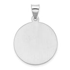 FJC Finejewelers 14 kt White Gold Polished Satin Saint Christopher Medal Hollow Charm 32 mm x 22 mm