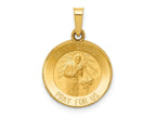 FJC Finejewelers 14 kt Yellow Gold Polished and Satin St Gerard Medal Hollow Charm 22 x 15 mm