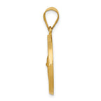 FJC Finejewelers 14 kt Yellow Gold Polished and Satin St Gerard Medal Hollow Charm 26 x 18 mm