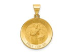 FJC Finejewelers 14 kt Yellow Gold Polished and Satin St Gerard Medal Hollow Charm 26 x 18 mm