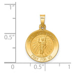 FJC Finejewelers 14 kt Yellow Gold Polished and Satin St John Baptist Medal Hollow Charm 21 x 15 mm