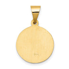 FJC Finejewelers 14 kt Yellow Gold Polished and Satin St John Baptist Medal Hollow Charm 24 x 16 mm