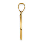 FJC Finejewelers 14 kt Yellow Gold Polished and Satin St John Baptist Medal Hollow Charm 27 x 19 mm
