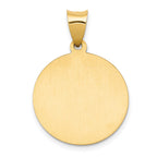 FJC Finejewelers 14 kt Yellow Gold Polished and Satin St John Baptist Medal Hollow Charm 27 x 19 mm