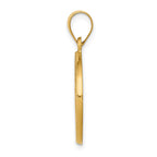 FJC Finejewelers 14 kt Yellow Gold Polished and Satin St John Baptist Medal Hollow Charm 27 x 19 mm
