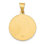 FJC Finejewelers 14 kt Yellow Gold Polished and Satin St John Baptist Medal Hollow Charm 27 x 19 mm
