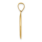 FJC Finejewelers 14 kt Yellow Gold Polished and Satin St Joseph Medal Hollow Charm 26 x 13 mm