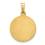FJC Finejewelers 14 kt Yellow Gold Polished and Satin St Jude Thaddeus Medal Hollow Charm 22 x 15 mm