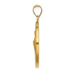 FJC Finejewelers 14 kt Yellow Gold Polished and Satin St Jude Thaddeus Medal Hollow Charm 34 x 25 mm