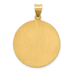 FJC Finejewelers 14 kt Yellow Gold Polished and Satin St Jude Thaddeus Medal Hollow Charm 34 x 25 mm
