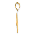 FJC Finejewelers 14 kt Yellow Gold Polished and Satin St Jude Thaddeus Medal Hollow Charm 26 x 13 mm
