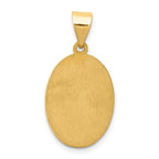 FJC Finejewelers 14 kt Yellow Gold Polished and Satin St Jude Thaddeus Medal Hollow Charm 26 x 13 mm