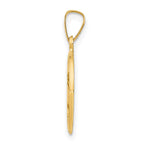 FJC Finejewelers 14 kt Yellow Gold Polished and Satin St Mark Medal Hollow Charm 22 x 15 mm