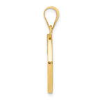 FJC Finejewelers 14 kt Yellow Gold Polished and Satin St Matthew Medal Hollow Charm 22 x 19 mm