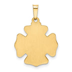 FJC Finejewelers 14 kt Yellow Gold Polished and Satin St Florian Badge Medal Hollow Charm 24 x 17 mm