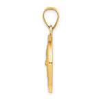 FJC Finejewelers 14 kt Yellow Gold Polished and Satin St Patrick Medal Hollow Charm 22 x 19 mm