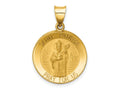 FJC Finejewelers 14 kt Yellow Gold Polished and Satin St Patrick Medal Hollow Charm 22 x 19 mm