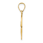 FJC Finejewelers 14 kt Yellow Gold Polished and Satin St Paul Medal Hollow Charm 21 x 19 mm