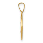 FJC Finejewelers 14 kt Yellow Gold Polished and Satin St Theresa Medal Hollow Charm 18 x 15 mm