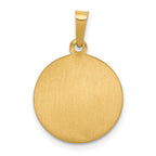 FJC Finejewelers 14 kt Yellow Gold Polished and Satin St Theresa Medal Hollow Charm 18 x 15 mm