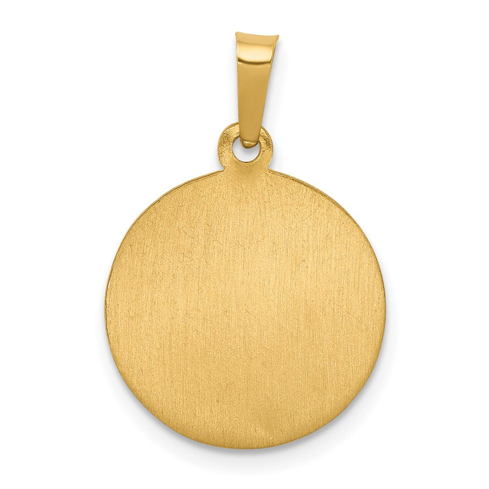 FJC Finejewelers 14 kt Yellow Gold Polished and Satin St Theresa Medal Hollow Charm 18 x 15 mm