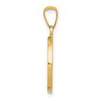 FJC Finejewelers 14 kt Yellow Gold Polished/Satin First Holy Communion Medal Hollow Charm 16 x 15 mm