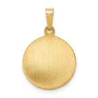FJC Finejewelers 14 kt Yellow Gold Polished/Satin First Holy Communion Medal Hollow Charm 16 x 15 mm