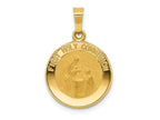 FJC Finejewelers 14 kt Yellow Gold Polished/Satin First Holy Communion Medal Hollow Charm 16 x 15 mm