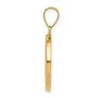FJC Finejewelers 14 kt Yellow Gold Polished/Satin First Holy Communion Medal Hollow Charm 21 x 18 mm