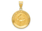 FJC Finejewelers 14 kt Yellow Gold Polished/Satin First Holy Communion Medal Hollow Charm 21 x 18 mm
