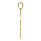 FJC Finejewelers 14 kt Yellow Gold Hand of God Hamsa Charm 25 mm x 14 mm