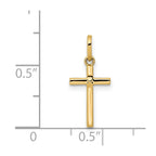 FJC Finejewelers 14 kt Yellow Gold Polished Cross Charm 21 mm