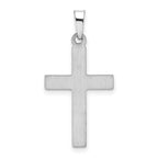 FJC Finejewelers 14 kt White Gold Brushed and Polished Latin Cross Charm 31 mm x 15 mm