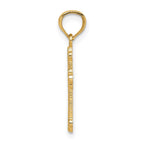 FJC Finejewelers 14 kt Yellow Gold Polished Small Budded Cross 22 mm x 11 mm