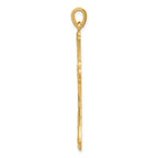 FJC Finejewelers 14 kt Yellow Gold Fleur De Lis Cross Charm 46 x 25 mm