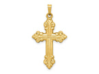 FJC Finejewelers 14 kt Yellow Gold Polished Cross Budded Charm 35 mm