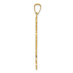 FJC Finejewelers 14 kt Yellow Gold Polished Budded Cross Charm 35 mm