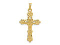 FJC Finejewelers 14 kt Yellow Gold Polished Budded Cross Charm 35 mm
