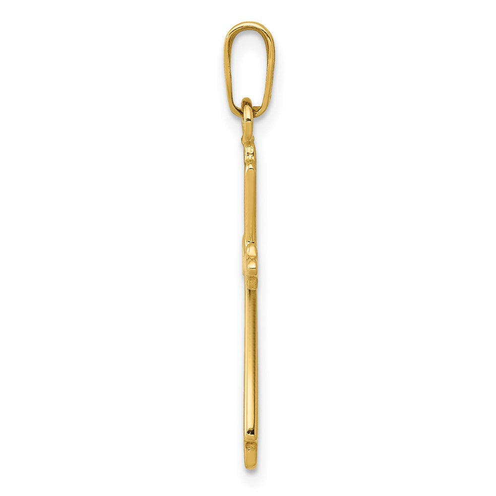 FJC Finejewelers 14 kt Yellow Gold Polished Cross Charm 28 x 12 mm