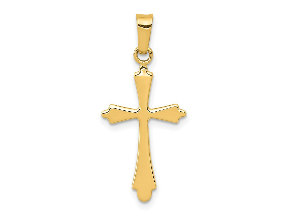 FJC Finejewelers 14 kt Yellow Gold Polished Cross Charm 28 x 12 mm