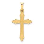 FJC Finejewelers 14 kt Yellow Gold Textured and Polished Passion Cross Charm 31 mm