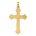 FJC Finejewelers 14 kt Yellow Gold Budded Cross Charm 41 x 22 mm
