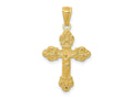 FJC Finejewelers 14 kt Yellow Gold Polished INRI Small Crucifix Charm 26 mm x 14 mm